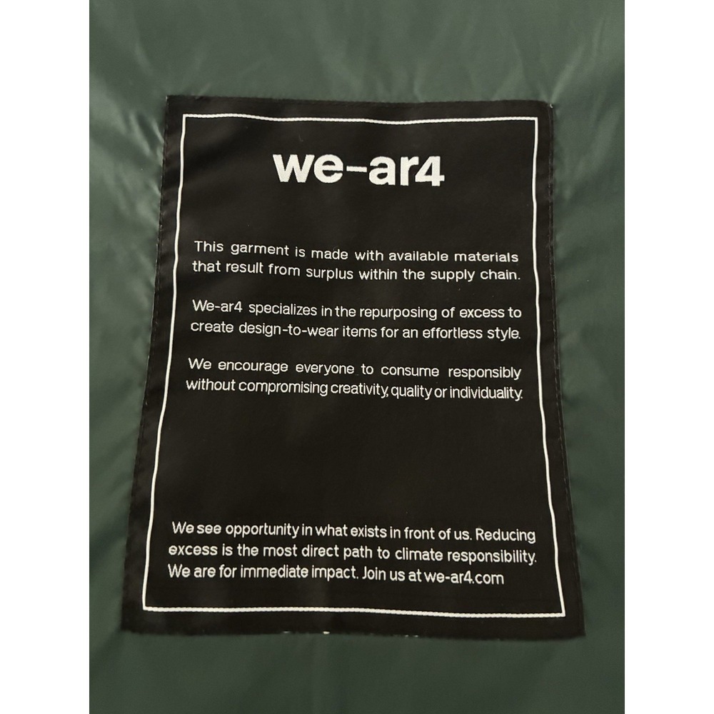 WE-AR4 Reversible Burb Coat S Dark Military Green Limonta Quilted‎ Insulated NEW - Picture 7 of 13